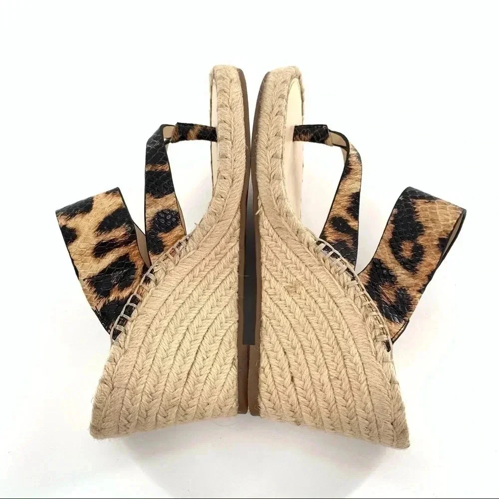 Vince Camuto Lavanda platforms size 6.5 36.5 brown black Cheetah print leather